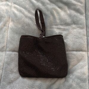 Elegant Black Beaded Women's Bag